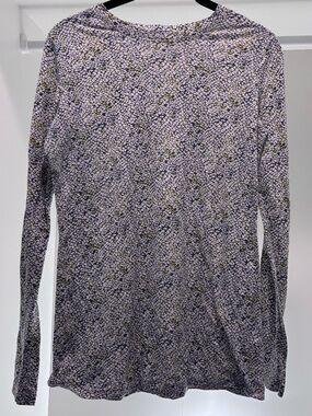 Gap patterned long-sleeve crewneck tshirt multicolor size M medium US womens